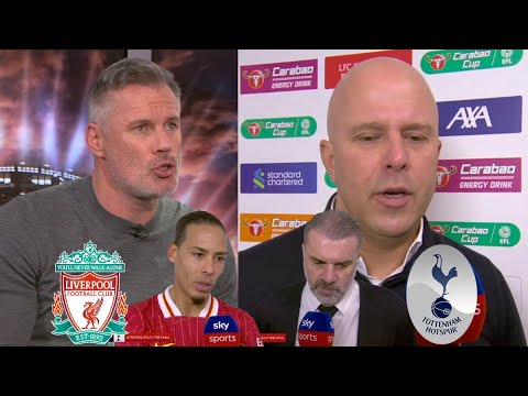 Liverpool vs Tottenham 4-0 Arne Slot &amp; van Dijk Crazy Reaction🗣️ Liverpool Will Win 4 Title Cups?