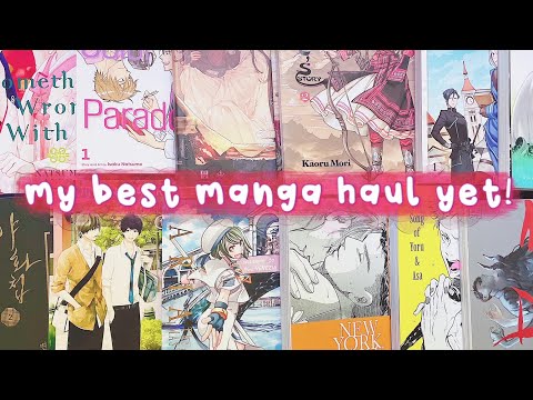 my best manga haul yet! 🌻 chatting about my new favorite books~ (40+ volumes)