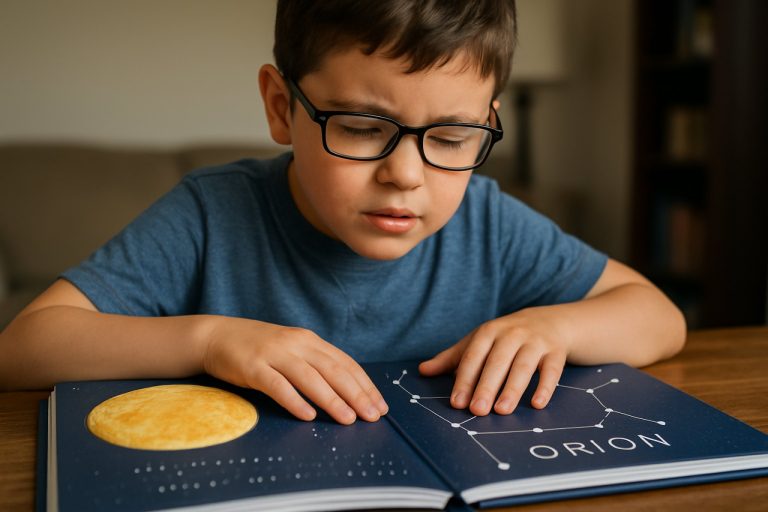 Jaunais Taktilais Oriona Grāmata Ievieš Astronomiju Dzīvē Bērniem ar Redzes Ierobežojumiem